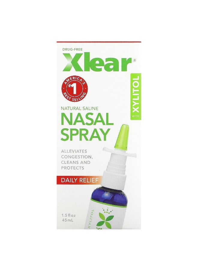 Xlear Xlear, Xylitol Saline Nasal Spray, Daily Relief, 1.5 fl oz (45 ml)  - Image 2