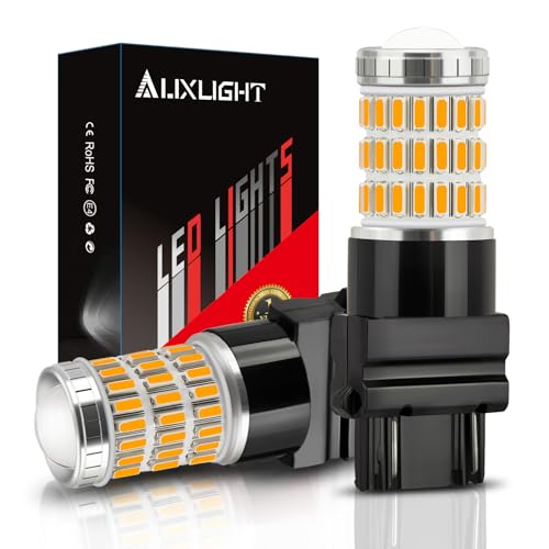 AUXLIGHT 3157 3057 3156 4157 3157K LED Bulbs Amber Yellow Ultra Bright 60SMD LED Replacement for Blinker Lights Turn SignalParking or Running Lights BrakeTail Lights Pack of 2