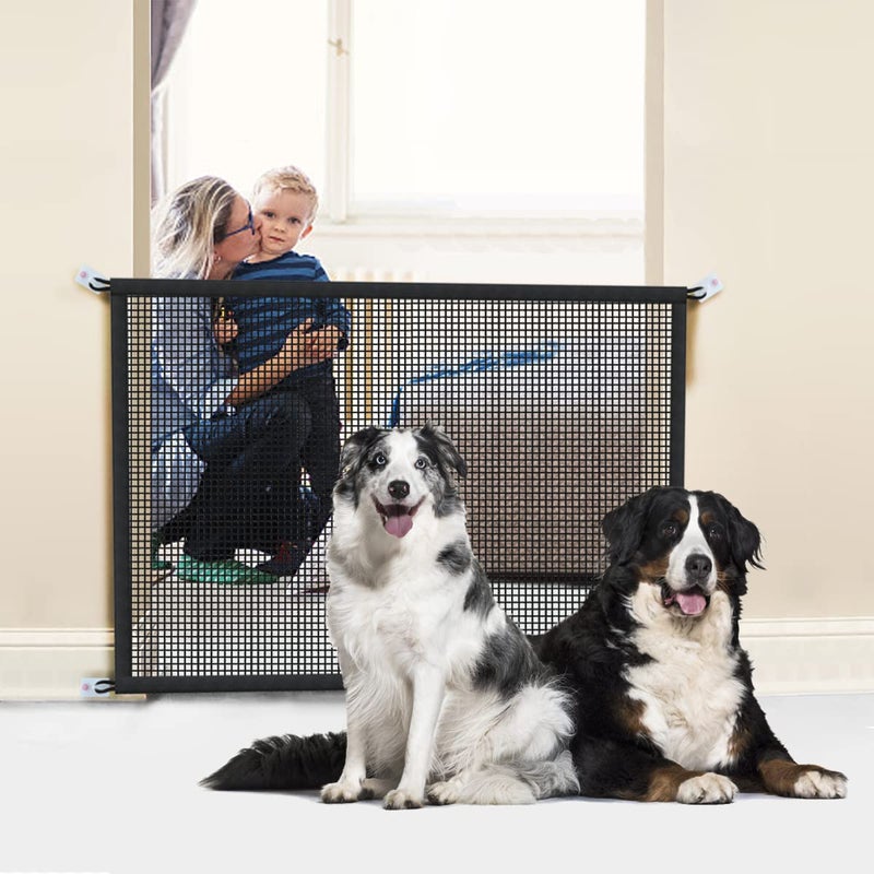 Cupount Dog Gate for Stairs Pet Gates for The House: Dogs Screen Mesh Gate for Doorways Stairways Indoor 29 inch Tall, 45 inch Wide, Fits Openings 40'' to 43'' Wide - Image 2