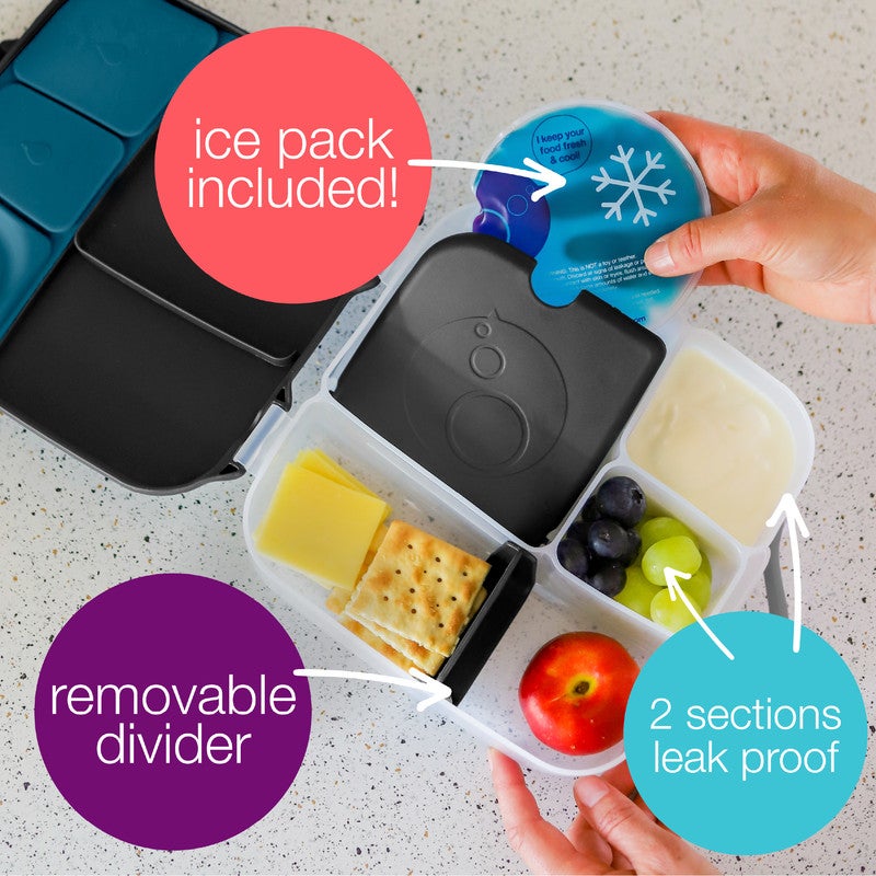 b.box Mini Lunchbox | Bento Box with 3 Compartments (2 Leakproof) | Ideal for Toddlers, Kids Lunch & Snacks | Fits Whole Piece of Fruit | BPA Free - Image 5