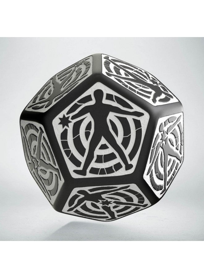 Q WORKSHOP Q-Workshop D12 Hit Location Black & White Die, Extra Large (26mm - 35mm) - Image 1