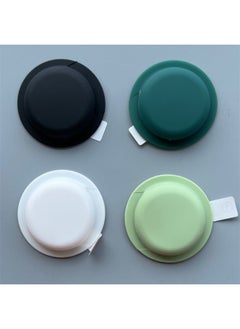 Applicable To For Apple Airtags Protective Case Airtgas Silicone Four-in-one Positioning Tracker Protective Soft Case-Color:Black + White + Grass Green + Midnight Blue-Applicable Model:For Apple Airtags