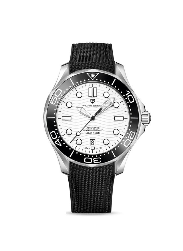 Generic - Pagani Luxury Waterproof Automatic Mechanical Mens Watch with Luminous Stainless Steel Calendar Tape White - Image 1