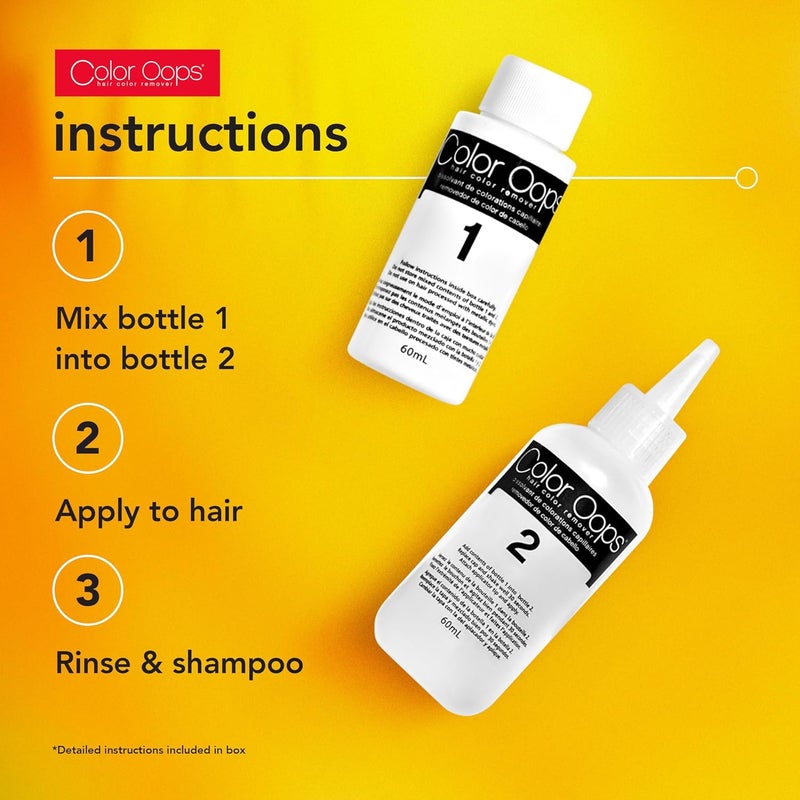 Color Oops Regular Strength Hair Color Remover with Extra Conditioning - 60ml x 2 - Image 3