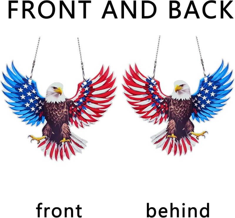 thmnj 4th of July Bird Ornaments Colorful Window Hanging Decorations Home Wall Decor for Bedroom Patio Indoor Outdoor - Image 4