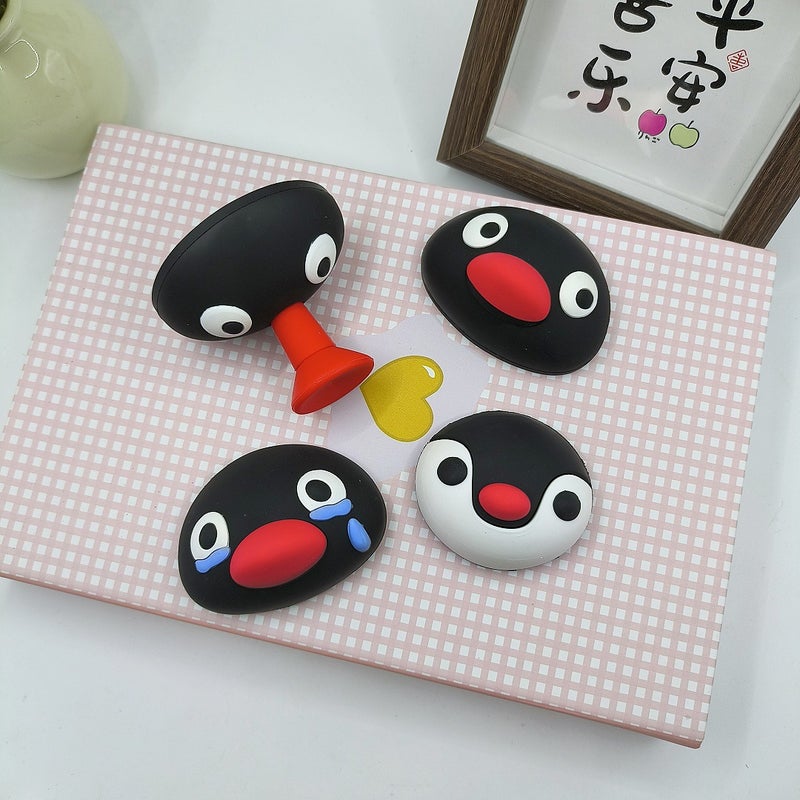 Cartoon Large Three-Dimensional Penguin Refrigerator Stickers Pvc Soft Rubber Accessories Diy Mobile Phone Case Storage Box Long Mouth Hanging Clothes Patch - Image 2