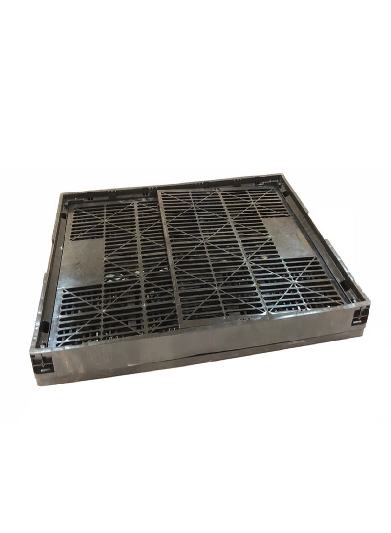 Plastic Foldable Large Capacity Storage Basket, Black - Image 4