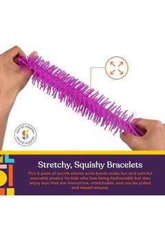 Special Supplies Squishy Fuzzy Band Bracelets for Kids, 6 Pack, Flexible and Stretchy Wearable Sensory Toys, Tactile Silicone Squiggly Touch, Bright and Colorful Wristbands - pzsku/Z2066A4925C698C50C245Z/45/_/1729412024/3639a6ec-0291-4e47-8516-45ecd56c532b