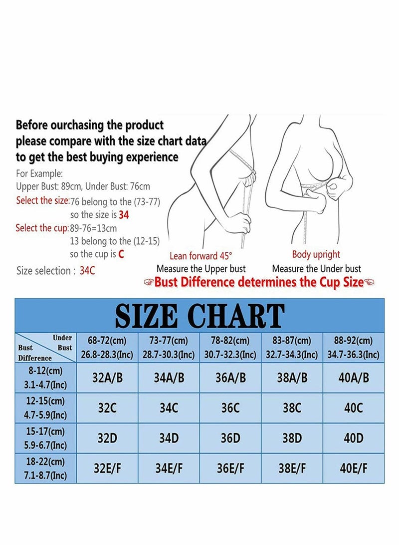 إكسفور حمالة صدر نسائية بدون حمالات مزودة بإبزيم أمامي حمالة صدر قابلة للتهوية حمالة صدر غير مرئية خالية من السلك صدرية نسائية مبطنة بدون حمالات حمالة صدر علوية - Image 2