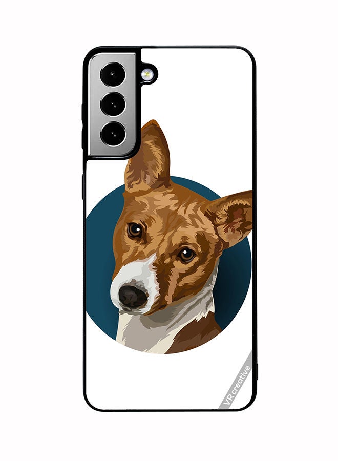 VR CREATIVE Protective Case Cover For Samsung Galaxy S21 FE 5G Face Dog Design Multicolour - Image 1