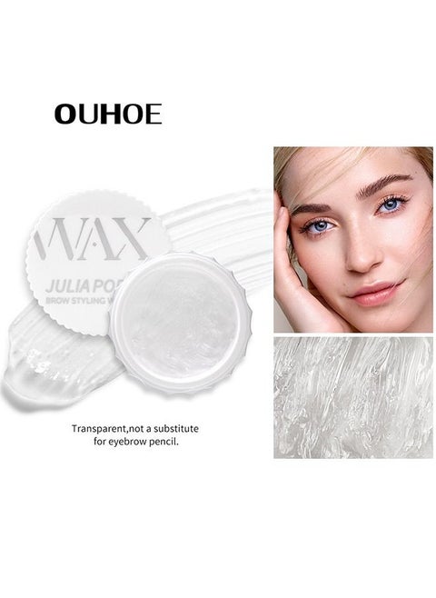 Eyebrow Wax, Brows Soap Eyebrow Styling Wax for Lamination Effect, Clear Eye Brow Gel Waterproof & Long Lasting, Brow Soap for Eyebrows Freeze Without Residue (Transparent)