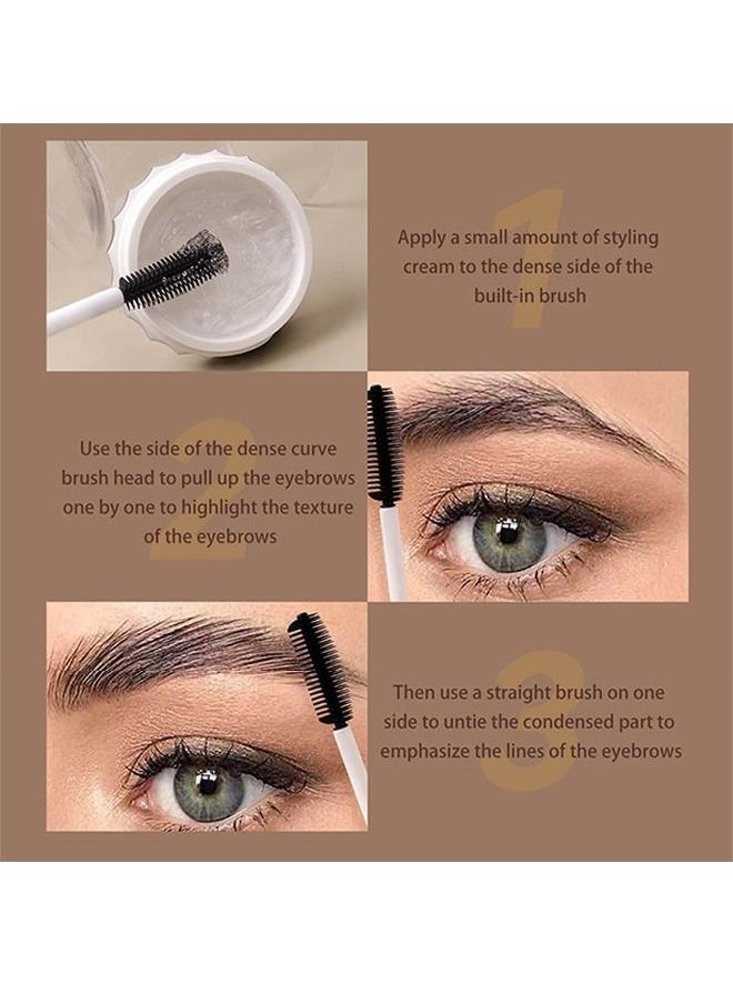 OUHOE - Eyebrow Wax, Brows Soap Eyebrow Styling Wax for Lamination Effect, Clear Eye Brow Gel Waterproof & Long Lasting, Brow Soap for Eyebrows Freeze Without Residue (Transparent) - Image 1