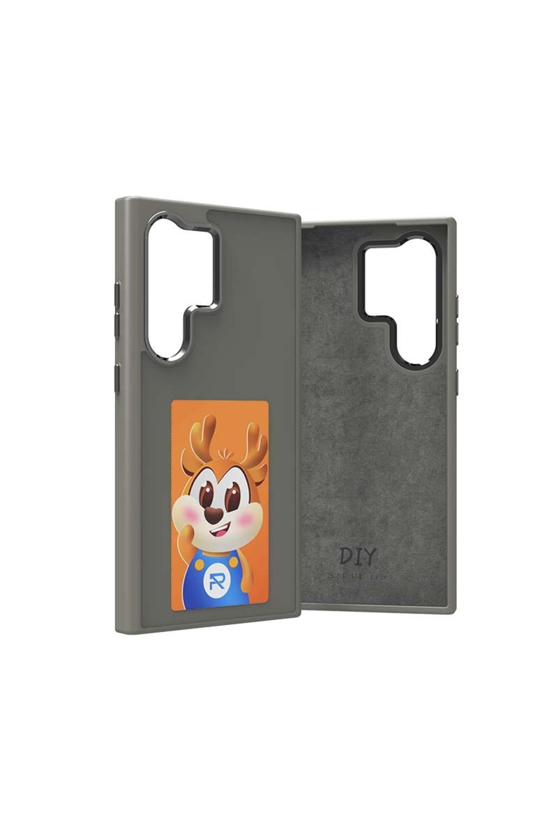 erorex Galaxy S25 Ultra GRAY E ink Phone Case New-Tech NFC Function 4 Colors For S25 S24 S23 Ultra DIY Sc