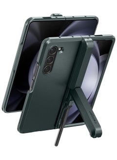 Spigen Tough Armor Pro P for Samsung Galaxy Z Fold 5 Case Cover with S Pen Holder (S-Pen Not Included) - Abyss Green  - Image 1