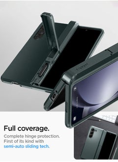 Spigen Tough Armor Pro P for Samsung Galaxy Z Fold 5 Case Cover with S Pen Holder (S-Pen Not Included) - Abyss Green  - Image 5