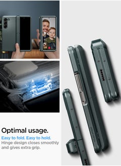 Spigen Tough Armor Pro P for Samsung Galaxy Z Fold 5 Case Cover with S Pen Holder (S-Pen Not Included) - Abyss Green  - Image 4