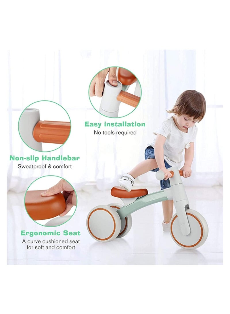 Dubkart Baby Balance Bike Baby Toys, Cute Toddler Bikes 12-36 Months Gifts Cute Toddler for child Bike to Train Baby from Standing to Running with Adjustable Seat Silent & Soft 4 Wheels (GREEN) - Image 4