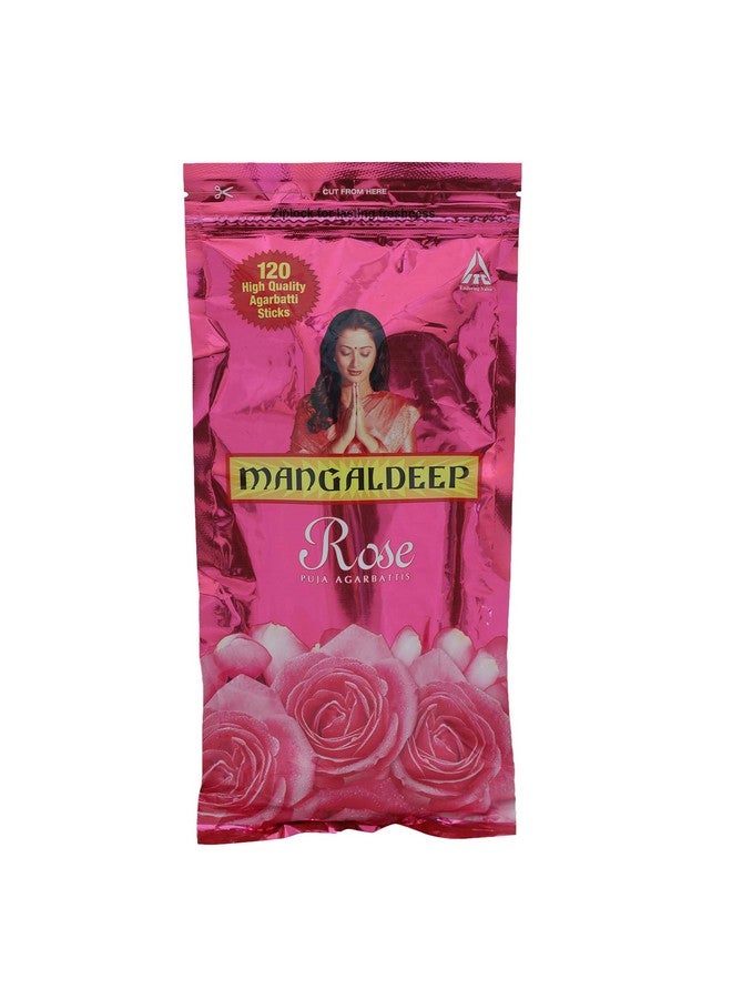 Mangaldeep Zip Lock Agarbatti, Rose, 139g - Image 1