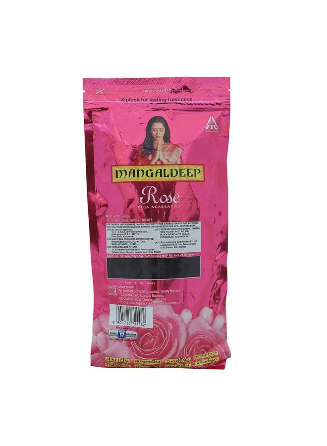 Mangaldeep Zip Lock Agarbatti, Rose, 139g - Image 2