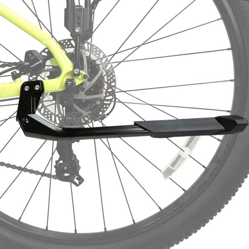 BV Bike Kickstand - Easy to Install, Mountain Bike Kick Stand for 24-29" Bicycles - Adjustable Length, Non-Slip Sole, Aluminum Alloy Material - Black Bicycle Kickstand, Adult Bike Holes Required - Image 4