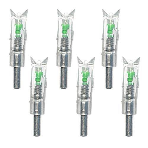 Reikawa 6PCS Lighted Nocks for Crossbow with 300762mm Inside DiameterHalf Moon Style Lighted Archery nocks - Image 1