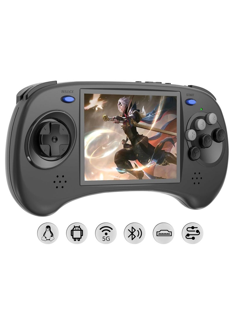 ANBERNIC  - ANBERNIC RG ARC D Retro Handheld Game Console, Dual OS Android 11 and Linux System with 128G SD Card 4541 Games Support 5G WiFi 4.2 Bluetooth Moonlight Streaming and HDMI Output (Black) - Image 1