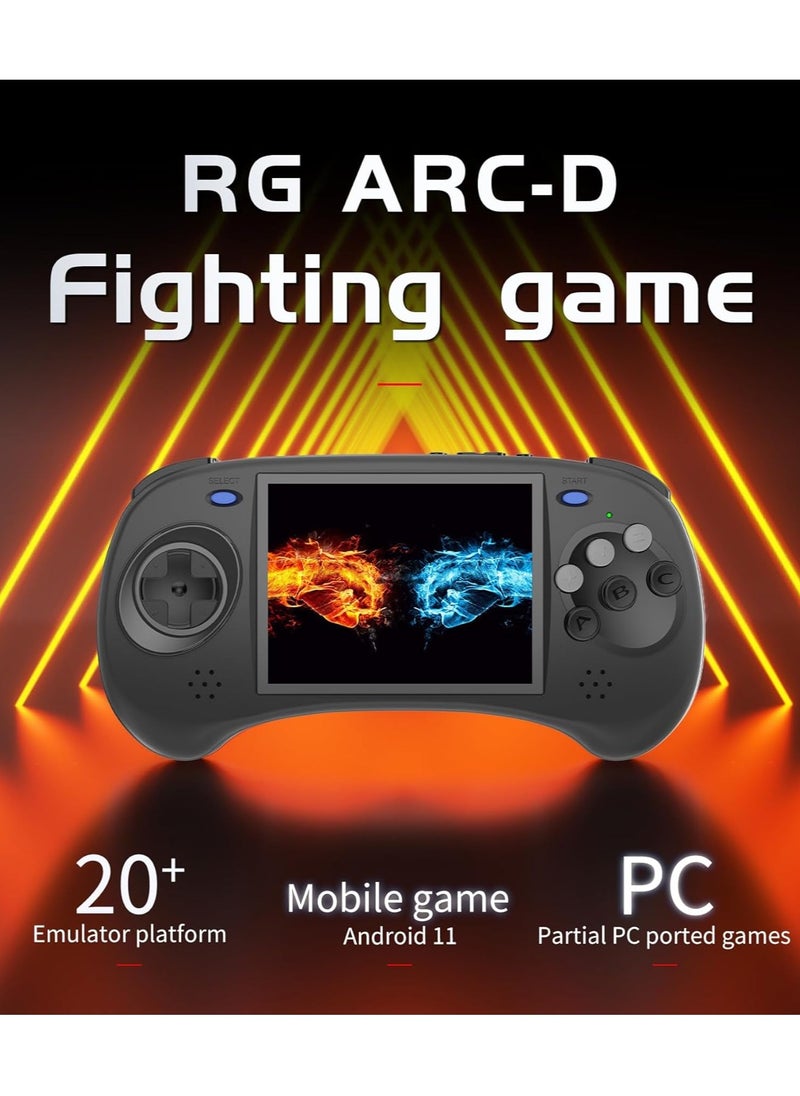 ANBERNIC  - ANBERNIC RG ARC D Retro Handheld Game Console, Dual OS Android 11 and Linux System with 128G SD Card 4541 Games Support 5G WiFi 4.2 Bluetooth Moonlight Streaming and HDMI Output (Black) - Image 1