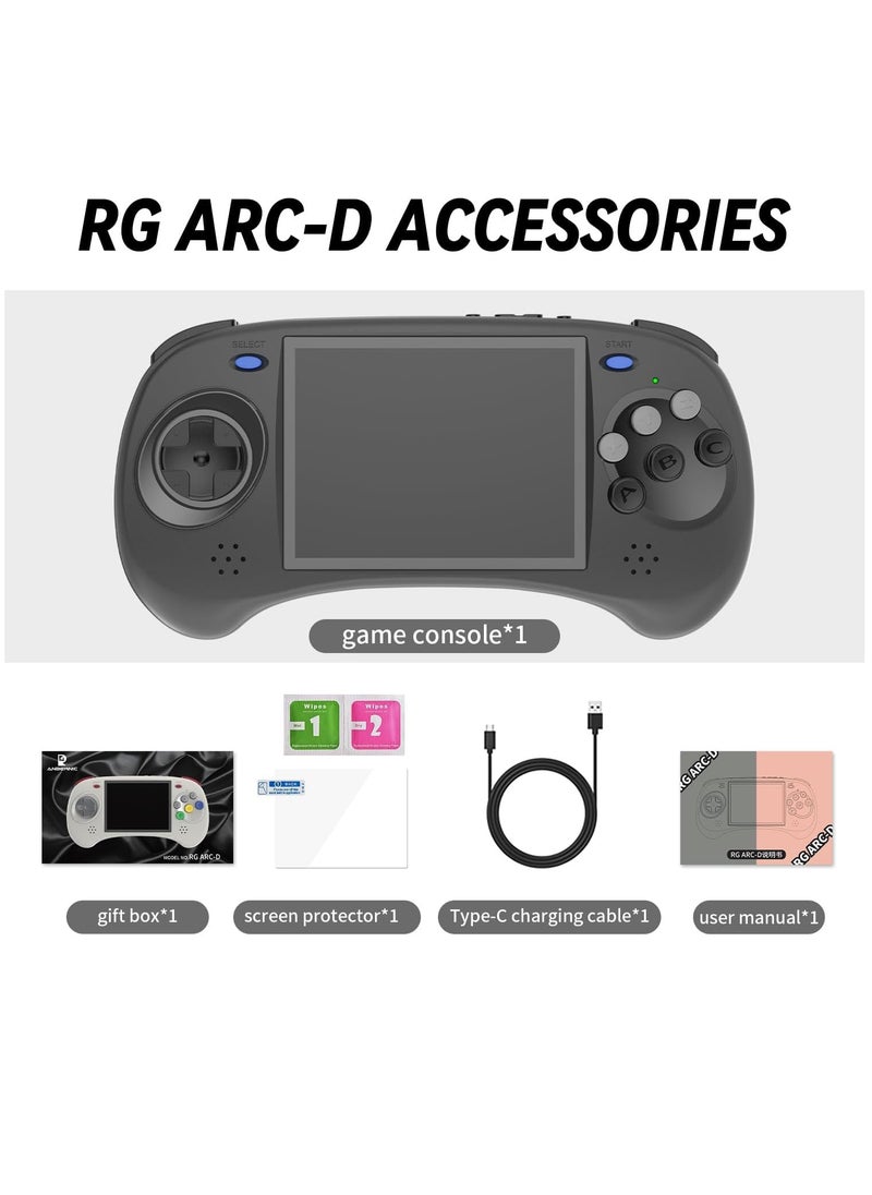 ANBERNIC  - ANBERNIC RG ARC D Retro Handheld Game Console, Dual OS Android 11 and Linux System with 128G SD Card 4541 Games Support 5G WiFi 4.2 Bluetooth Moonlight Streaming and HDMI Output (Black) - Image 1