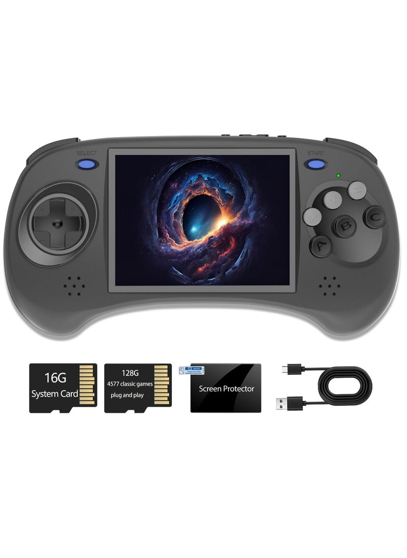 ANBERNIC  - ANBERNIC RG ARC D Retro Handheld Game Console, Dual OS Android 11 and Linux System with 128G SD Card 4541 Games Support 5G WiFi 4.2 Bluetooth Moonlight Streaming and HDMI Output (Black) - Image 1