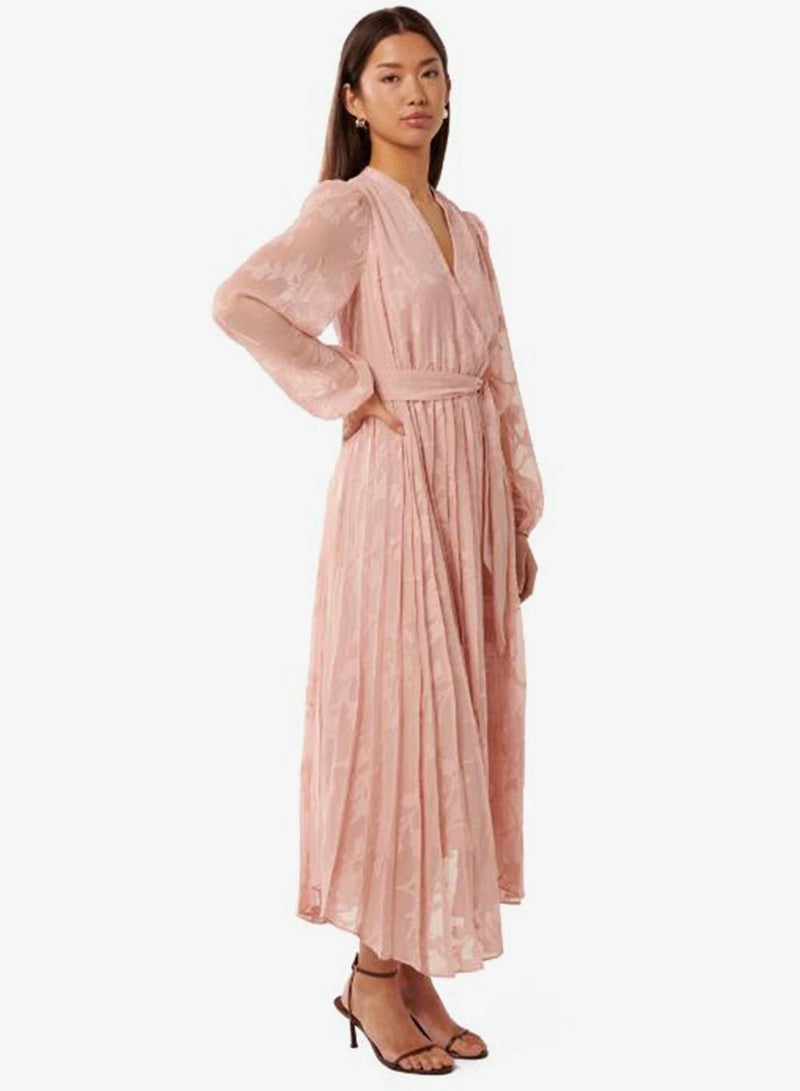 forever new Gabriella Textured Wrap Neck Midi Dress - Image 3
