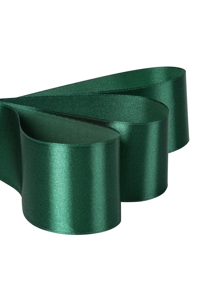 SDZMDL Dark Green Ribbon 1 1/2 Inch x 50 Yards/roll Satin Ribbon for St Patrick's Day Gift Wrapping, Bow & Eternal Flower Making, Floral Bouquets, Party Decor. - Image 2