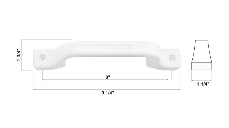 Camp'N RV Grab Handle - White Sturdy 2-Pack Plastic Handles with Mounting Hardware, Ideal RV Handrail for Campers, Adults, and Elderly Safety - Image 3