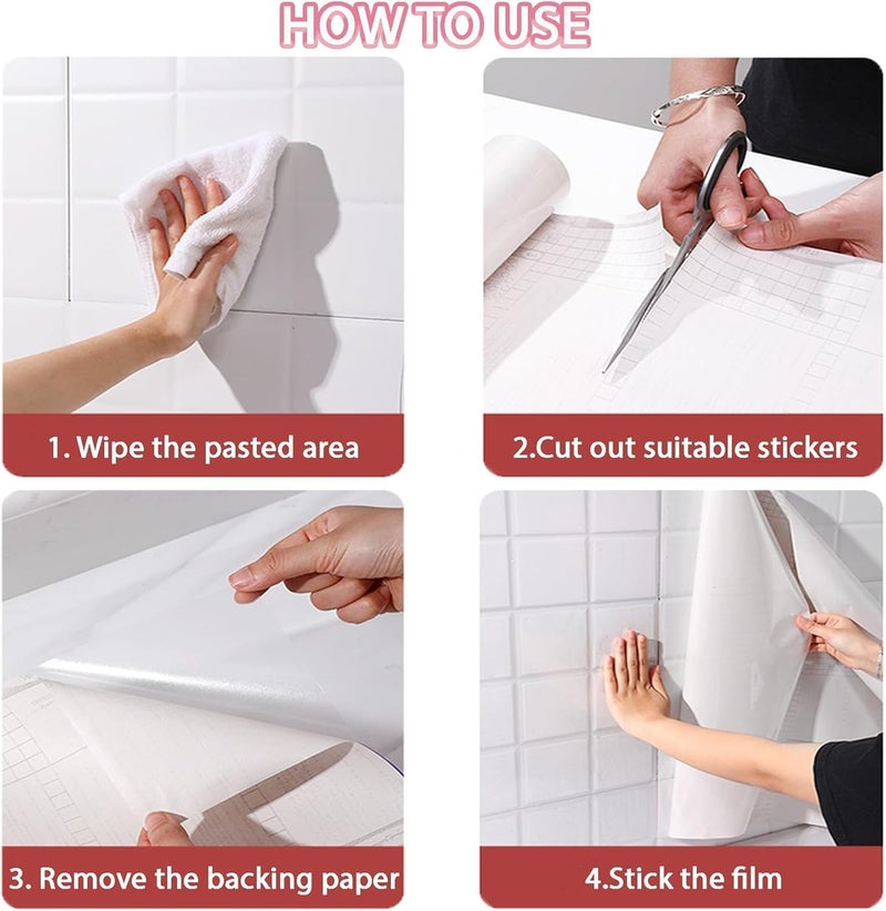 WALLGUD Protection Transparent Sheets - Backsplash for Kitchen Anti Oil-Stain Resistance, Heat Proof Contact Paper | Glossy Clear Finish Self Adhesive Surface Protector || (12'in X 400'in) - Image 5