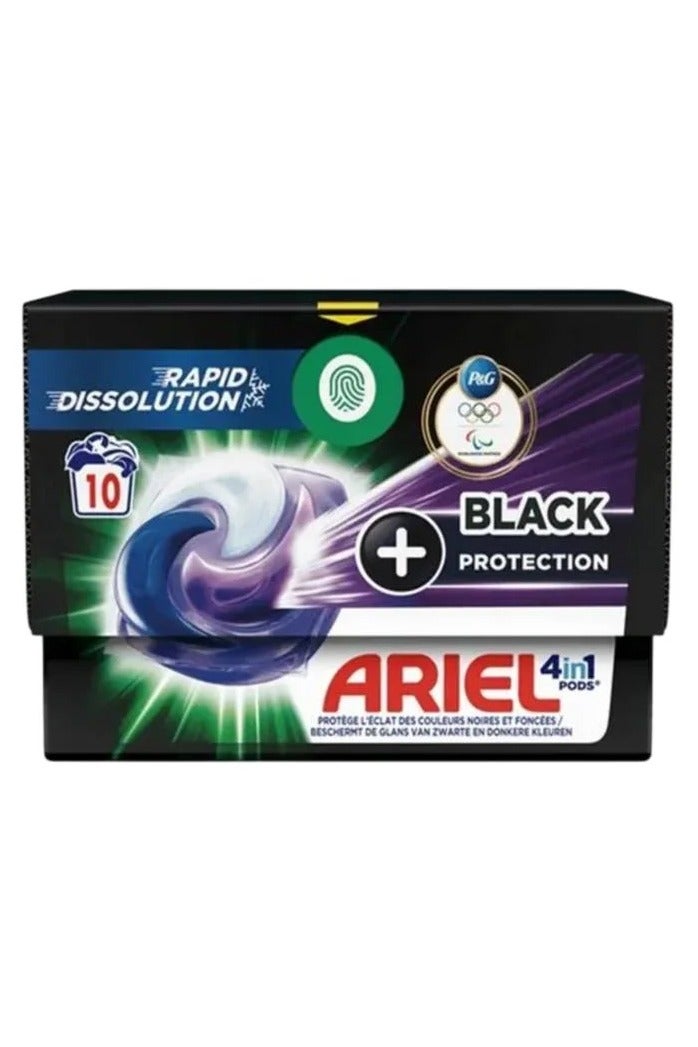 Ariel 4 in 1 Laundry Capsules - Black Clothes Protection - 10 Capsules - Image 1