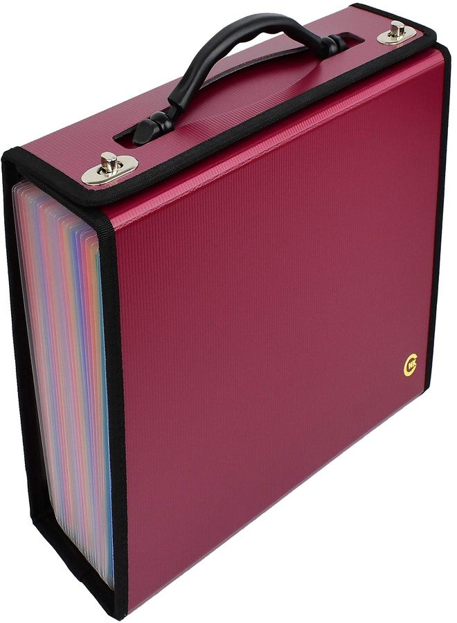 CNK Accordion File Folders with 24 Pockets Organizer for Document Paper Storage Folder Documents Expanding Binder Folio Pocket Receipt Filing Expandable Files Dividers Labels Letter Durable Handle - Image 1