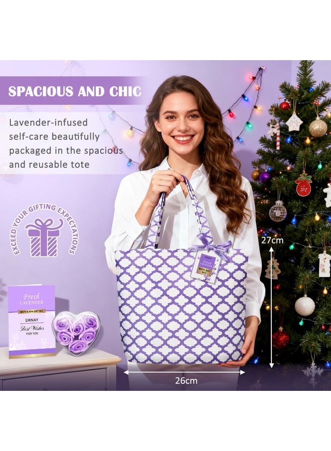 EIRNAY Gift for Women, Spa Gift Baskets for Women - 17pcs Lavender Sets with Body Lotion, Bubble Bath, Relaxing Bath Sets, Birthday Christmas Gifts for Her, Spa Kit for Mom Wife Sister Friend - Image 3