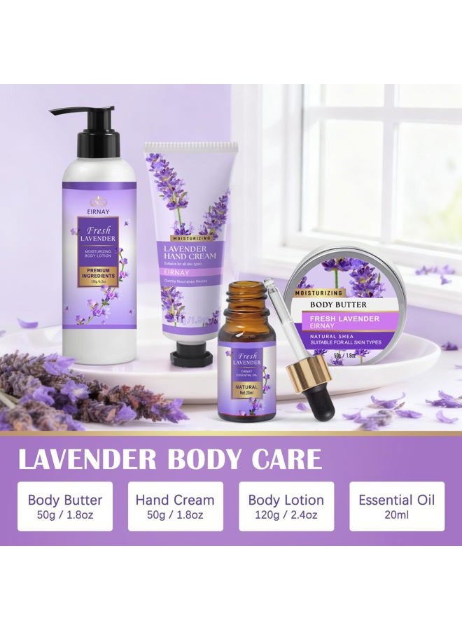 EIRNAY Gift for Women, Spa Gift Baskets for Women - 17pcs Lavender Sets with Body Lotion, Bubble Bath, Relaxing Bath Sets, Birthday Christmas Gifts for Her, Spa Kit for Mom Wife Sister Friend - Image 4