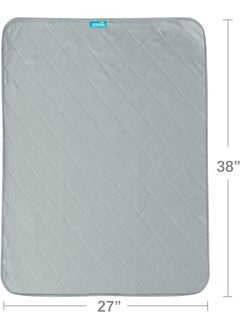 Biloban Biloban Waterproof Crib Mattress Protector 27" x 38", Non-Slip & Sturdy Waterproof Pad Mat for Baby Pack n Play/Crib/Mini Crib, Grey  - Image 5