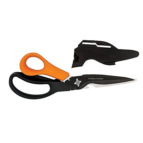 Fiskars Garden Scissors, 7-in-1 Garden Shears Multi-Tool with Sheath, Great for Plant Trimming, Cutting Nursery Pots, Bags, and Wire - Image 1