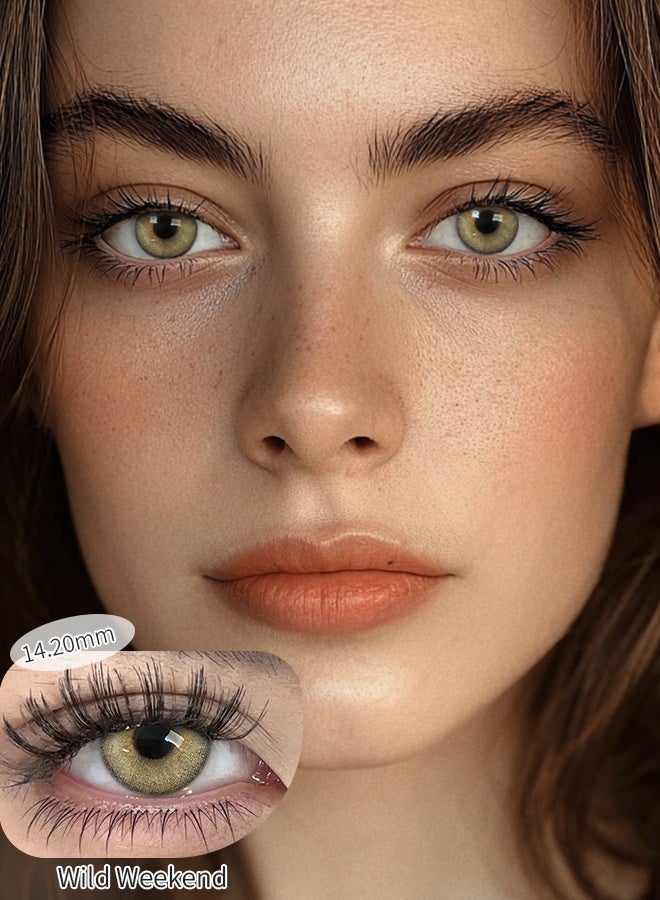 FreshLady Wild Weekend Colored Contact Lenses 14.2mm 2 Pcs – Soft Comfortable Yearly Lenses, Natural Big Eye & Stylish Look, Perfect for Daily Wear, Party & Festival - Image 3