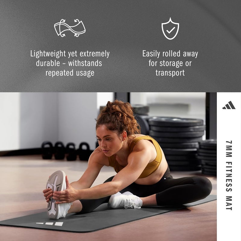 adidas Fitness Mat - 7mm Thick NBR Exercise Mat for Ground Training - Image 5