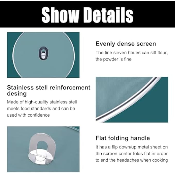 joyzzz Splatter Guard 2 In 1 Set Durable Stainless Steel Splatter Shield Set Splatter Screen For Frying Pan Grease Splatter Guard Stainless Steel Large 33Cm And Small 255Cm Shield - Image 3