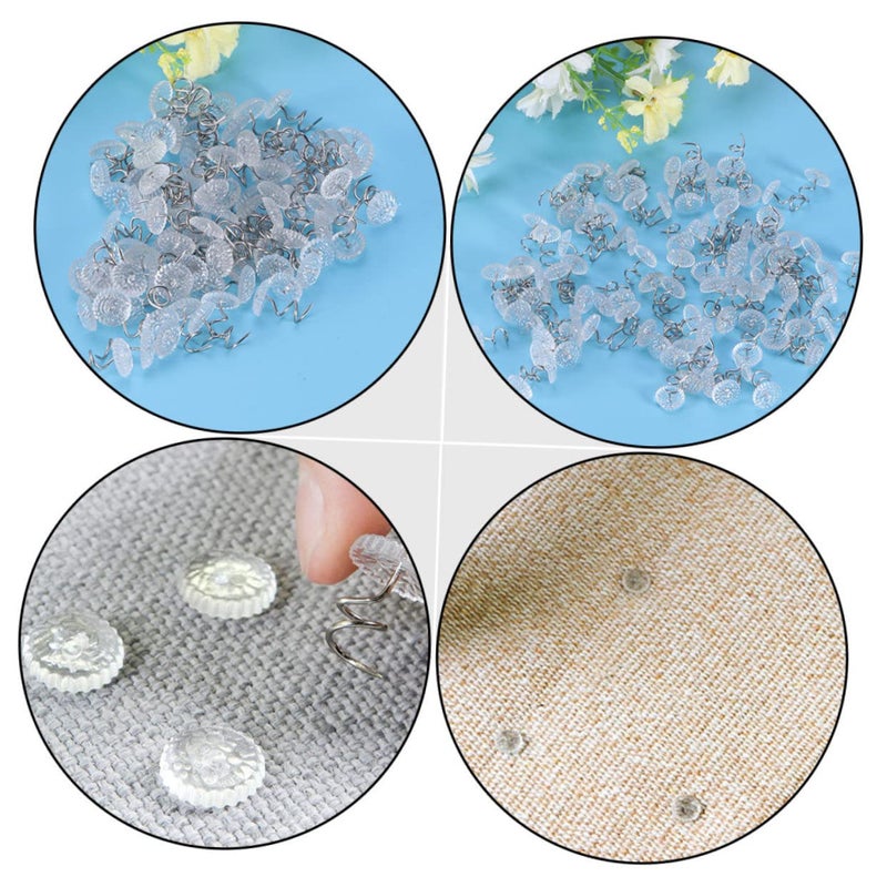 150pcs Spiral Upholstery Push Pins Easy to Remove Bed Slipcover Clips - Image 4
