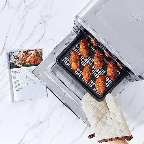 Cosori Air Fryer Tray for Air Frying Cooking Air Fryer Accessories Replacements Fit 13QT Stainless Steel Air Fryer Toaster OvenR121 Black Non Stick Dishwasher Safe - Image 3