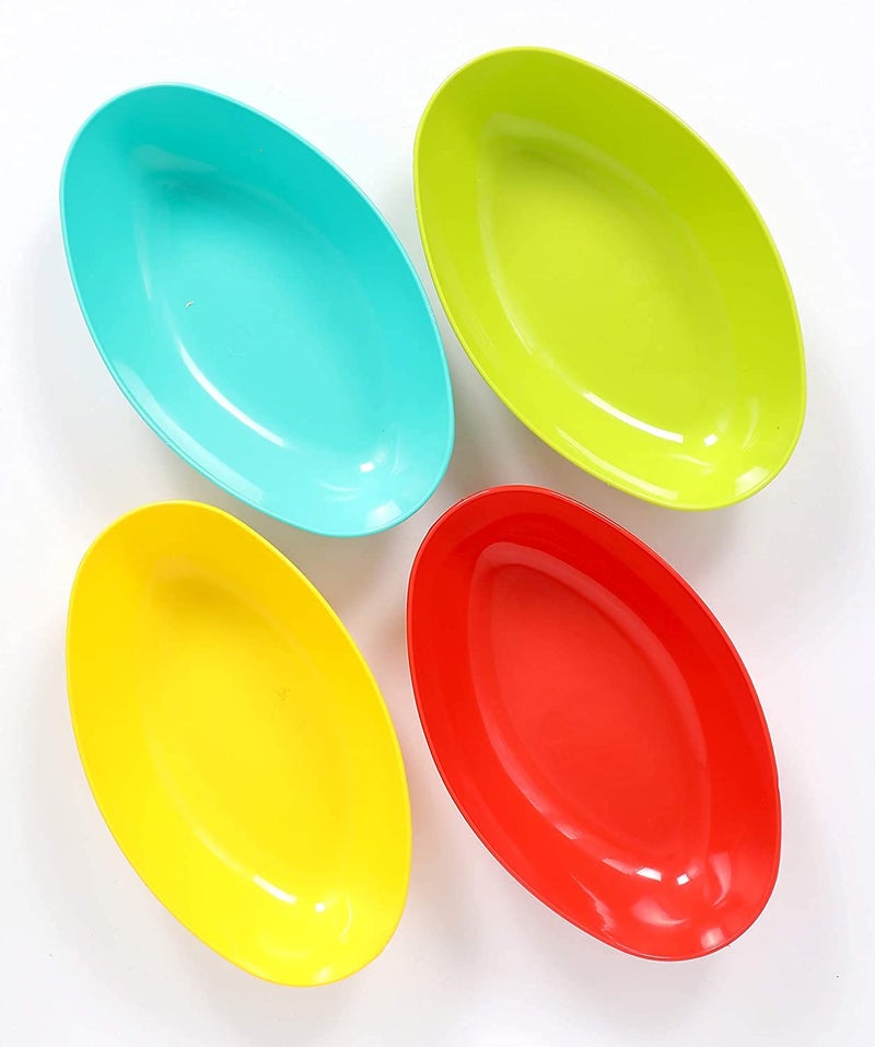 KREZON KREZON ABS Plastic Classic Unbreakable Colorful Freezer and Microwave Safe Cooking Mixing and Ice Cream Serving Bowls Set for CakeFoodSnacksDry Fruits for Kitchen Eclipse 500 ml Multi Color  - Image 2