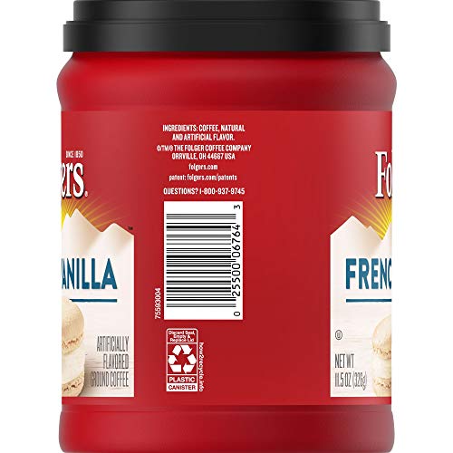 Folgers French Vanilla Flavored Ground Coffee, 11.5 Ounces - Image 2