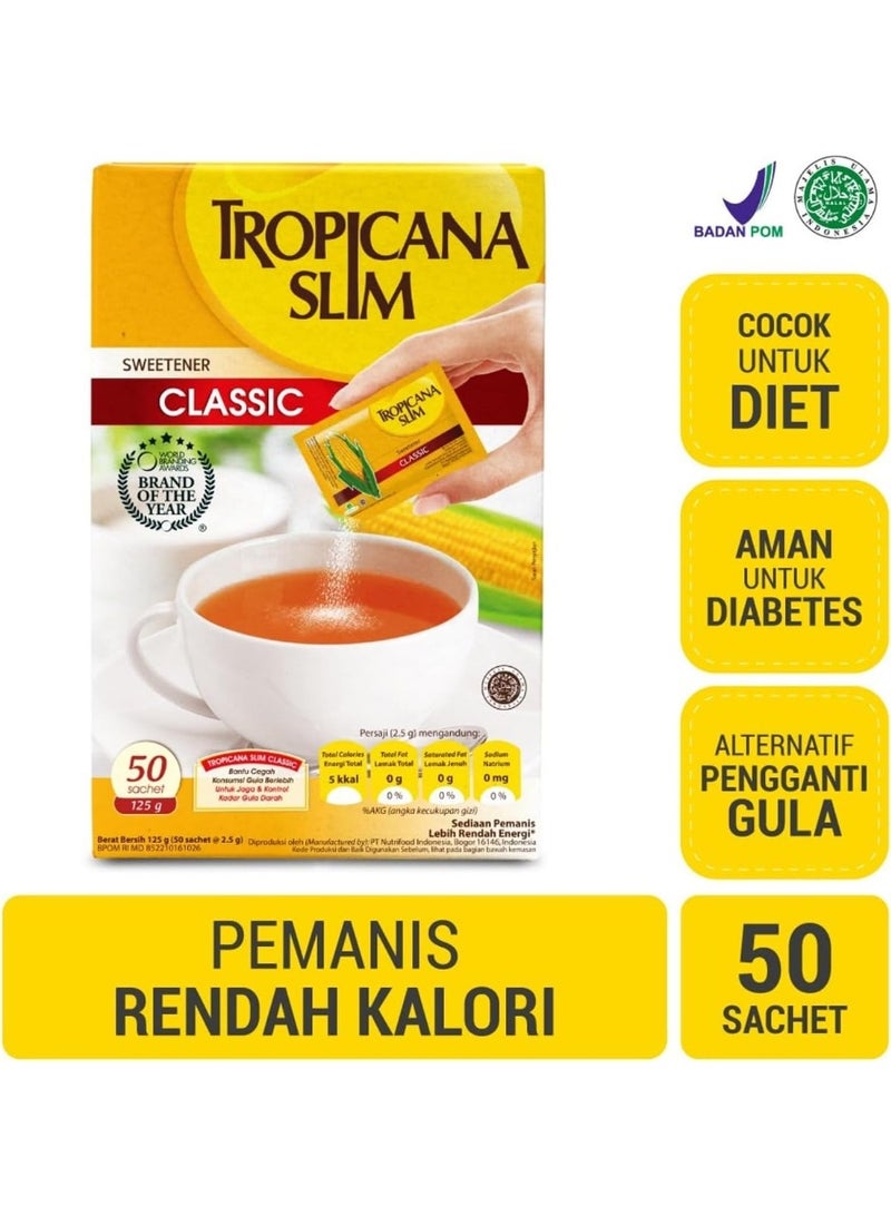 Tropicana Slim Low Calorie Sweetener – 50 Sachets – Healthy Sugar-Free Substitute - Image 3