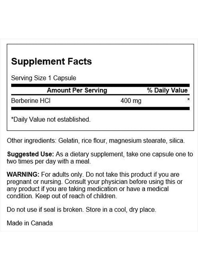 SWANSON Berberine - Standardized 97% Berberine HCl- 400mg Each - 60 Capsules - Image 2