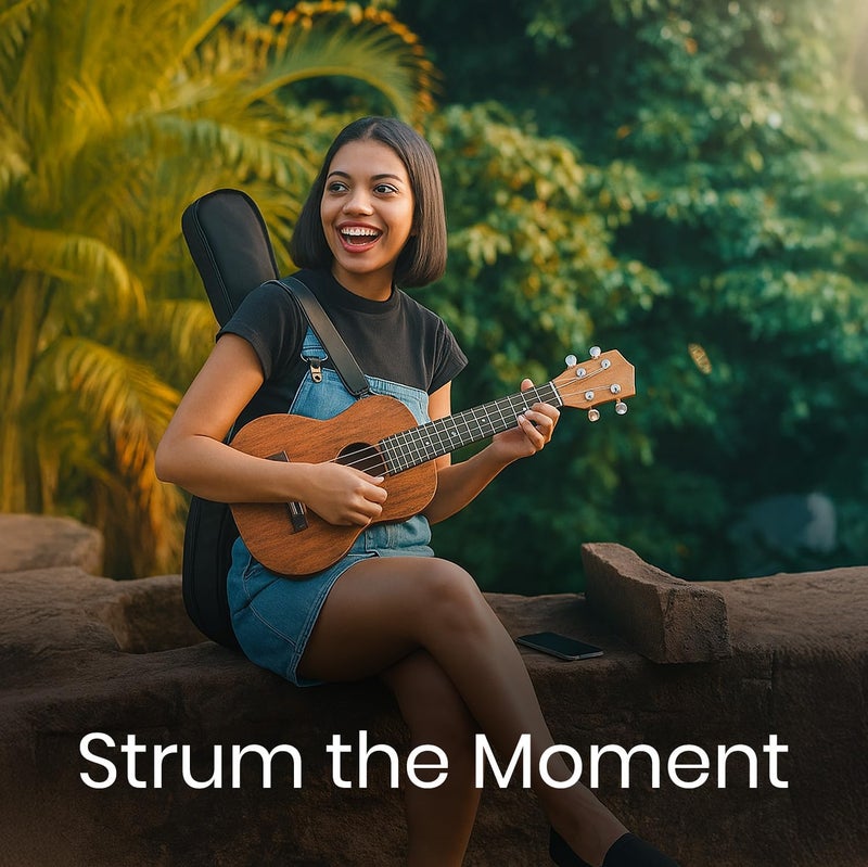 Kala طقم كمان سوبرا نو KA-15S من خشب الماهوجني مع حقيبة، مو tuner، حزام، أوتار، قرص DVD تعليمي من أوستن بازار، وقماش للتلميع - Image 2