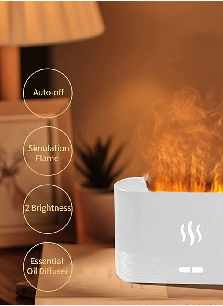 AnneFish - Essential Oil Diffuser LED Simulation Flame Ultrasonic Humidifier Home Office Air Freshener Fragrance Sooth Sleep Atomizer 180ml - Image 1